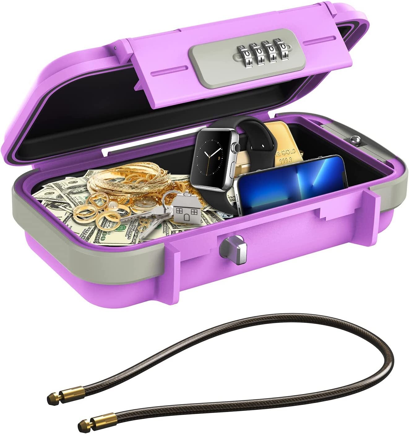 Portable Safe Box, AMIR Combination Safe Box for Money Security Case