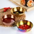 thumbnail image 3 of Yuedong 4pcs Sauce Dish Appetizer Serving Tray Stainless Steel Sauce Dishes Spice Plates Kitchen Supplies Plates Spice Dish Plate, 3 of 13