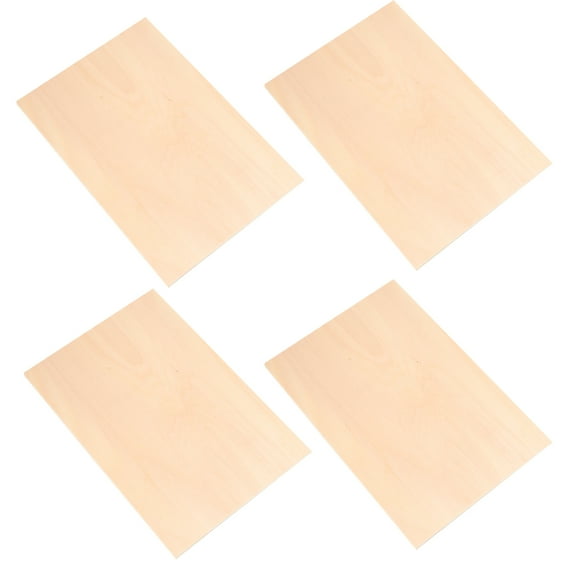4 Pcs DIY Blank Wood Plate Wooden Cutouts Ornament Plaques for Crafts Cutting Board Sign