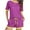 Purple, variant on yievot Women's 2 Piece Summer Outfits Set Women's Short Set Striped Casual Short Sleeve Tops and Shorts Loungewear