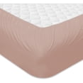 thumbnail image 3 of BedDecor - All Weather RV Camper Sheet Set (Peach|30"x80"|Drop Length-15") | 600 Thread Count Egyptian cotton | 1 Piece Fitted Sheet 1 Piece Flat Sheet & 2 Piece Pillow Cover, 3 of 3