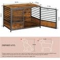 thumbnail image 2 of Oumilen Large Dog Crate Cage Living Room Side End Table, Brown, 2 of 6