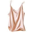 thumbnail image 5 of NeedBo Womens Silk Satin Tank Tops V Neck Camisole Sleeveless Blouses Basic Tank Shirt, Champagne XXL, 5 of 6