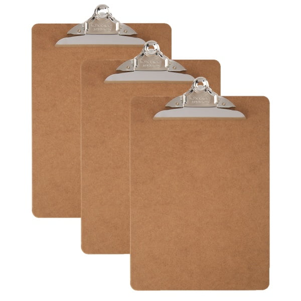 Office Depot Wood Clipboards, Letter Size, 100 Recycled,Pack Of 3