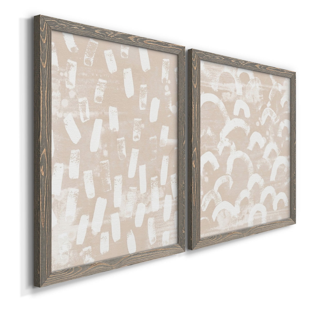 Earth Etching I - Premium Framed Canvas 2 Piece Set - Ready to Hang