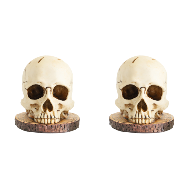 Soporte para Cuchillos Con Forma Calavera Estante Almacenamiento Terror Resina Halloween (25cm)