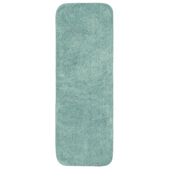 Garland Rug Traditional Washable Nylon Sea Foam Bathroom Runner, 22" x 60"