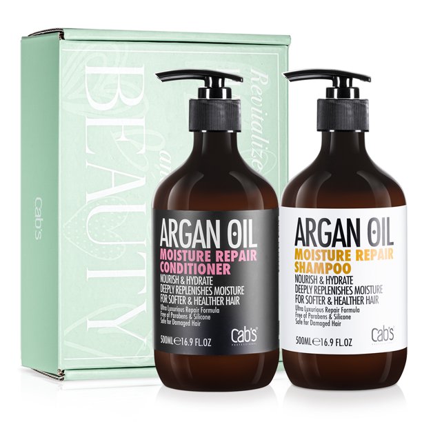 Cab's Moroccan Argan Oil Shampoo and Conditioner Set - Repair and ...