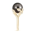 thumbnail image 3 of Angara Tahitian Cultured Pearl Olive Leaf Bypass Ring in 14K Yellow Gold for Women | June Birthstone Jewelry for Her, 3 of 8