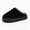 Black, variant on BERANMEY Cozy Platform Fuzzy Slippers for Women and Men Short Ankle Slippers with Anti-Slip Sole Lined with Warm Furry Perfect for Indoor & Outdoor Use