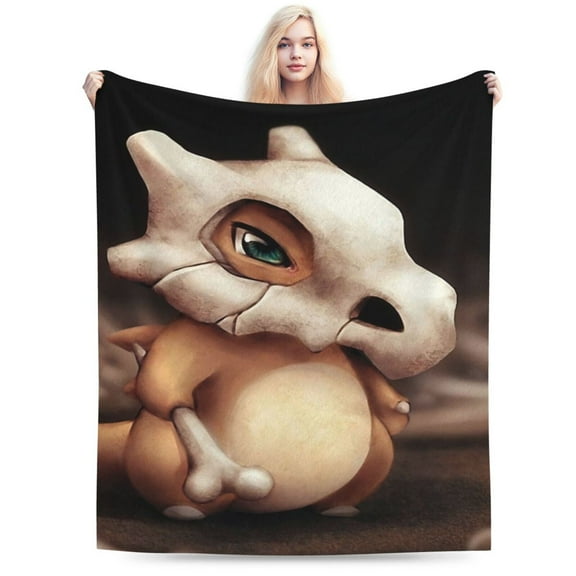 Cubone Throw Blanket Soft Lightweight Cozy Plush Flannel Bed Blanket Fuzzy Fluffy Fleece Blankets for Bedroom Living Room Couch Office 40"X30"