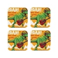 thumbnail image 2 of Balery 4 Pcs Cool Dinosaur Playing Guitarleather Coasters Set, Drink Table Cup Coasters For Living Room Kitchen Coffee Decor, 2 of 9