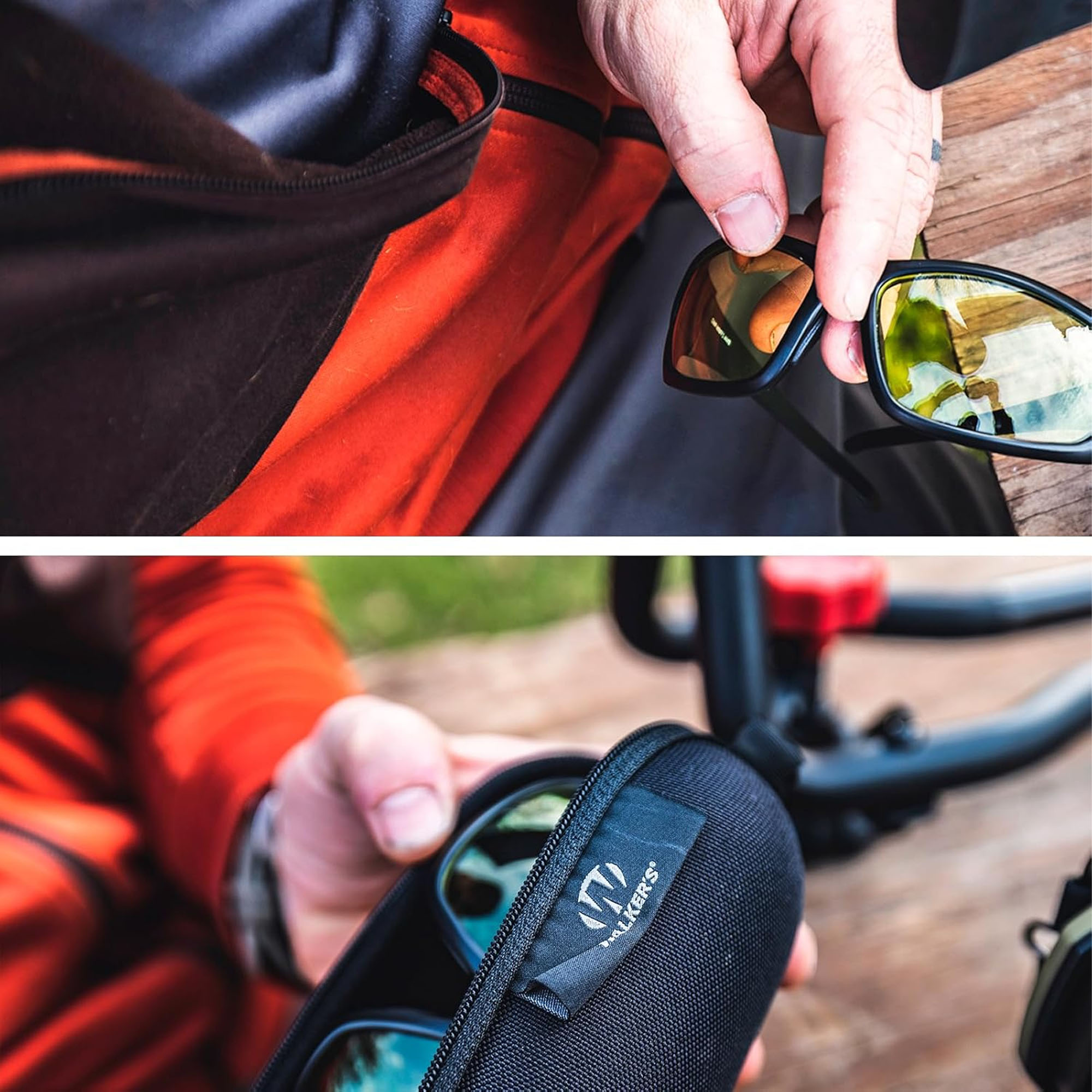 Walker's Forge Full Frame Shooting Glasses w/Case - Amber