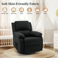 thumbnail image 3 of Korser Swivel Rocker Small Recliner Chair for Small Spaces for Living Room,Black, 3 of 6