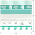 thumbnail image 6 of Pom-Pom, Fringe Trim and Ribbon Pack, 16 Yards, Mint Green and White by Gwen Studios, 6 of 6