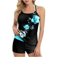 thumbnail image 2 of Sakmal Womens Tankinis Tummy Control Padded Swimwear Floral Beach Womens Swimsuits with High Waisted Bottom, 2 of 7