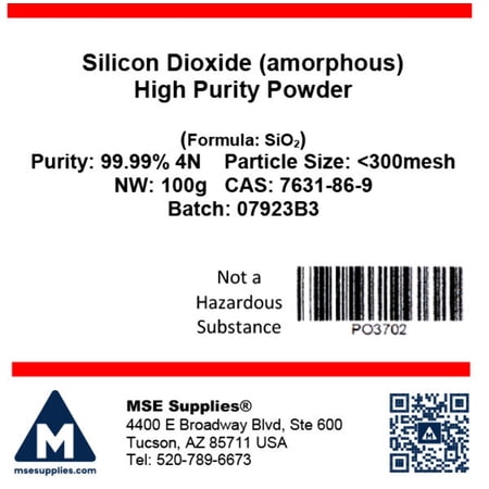 MSE PRO Silicon Dioxide (amorphous), SiOsub2/sub 99.99% 4N High Purity Powder