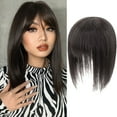 thumbnail image 2 of Clearance 2024!Human Hair Wig 1pc Fashion 3d Air Human Hair Topper Extension Seamless Thin Air Synthetic Hair Clip Headband Wigs, 2 of 4