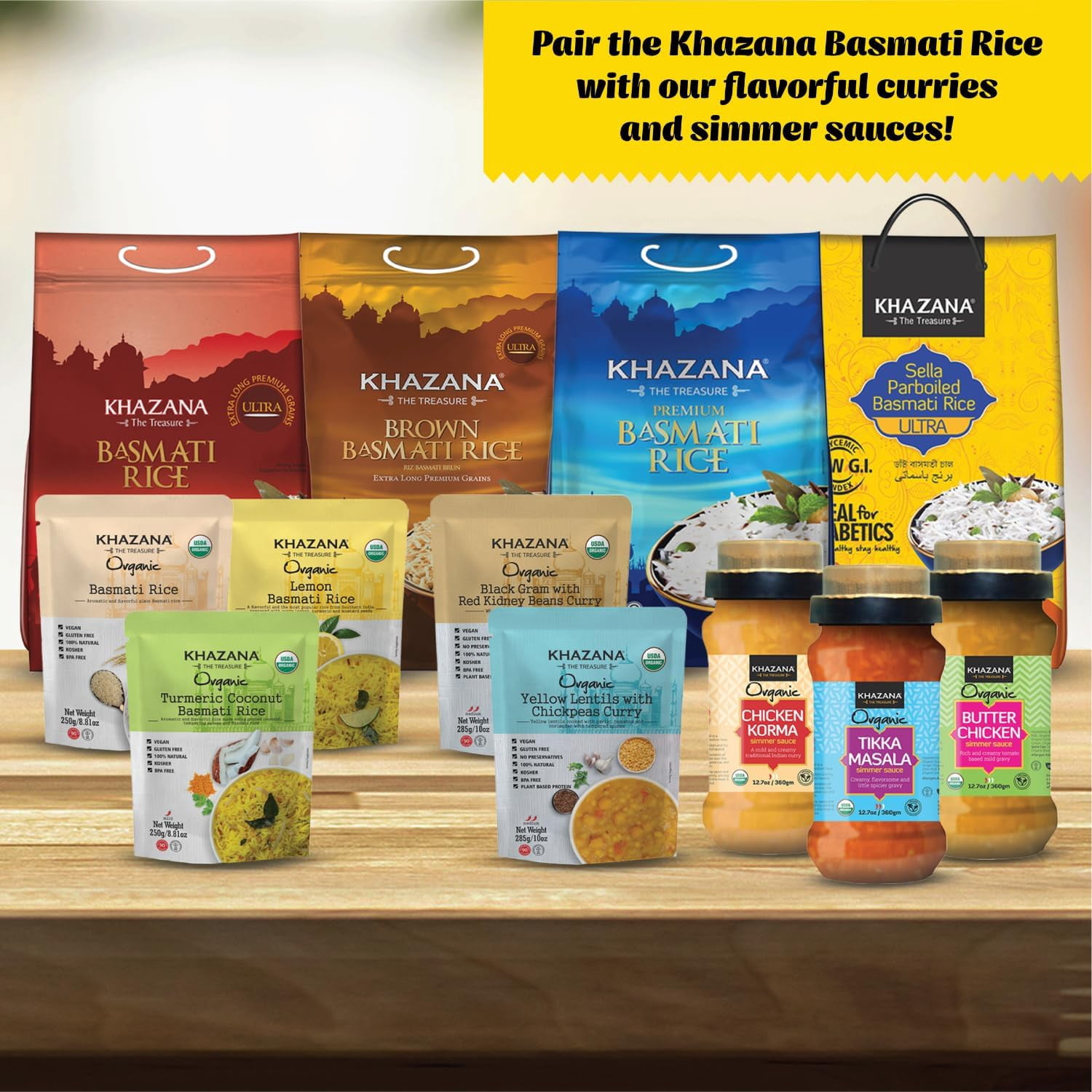 (Pack Of 6) Khazana Rice Basmati Lemon Ready To Eat 8.81 Oz