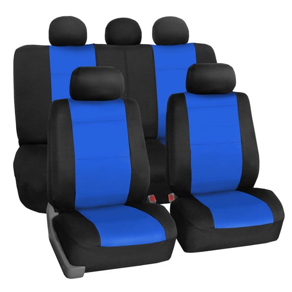 FH Group Car Seat Covers Full Set Neoprene - Universal Fit, Automotive Seat Covers, Airbag Compatible, Split Bench Rear Seat, Washable Car Seat Cover for SUV, Sedan