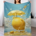 thumbnail image 5 of Yellow Lemon Throw Blanket for Women, Men & Kids - Super Soft Plush Blanket Throw Fleece Blanket Animal Blanket, 5 of 8