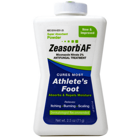 (3 pack) (3 Pack) Zeasorb Athlete's Foot Antifungal Treatment Powder, Miconazole Nitrate 2%, 2.5 oz