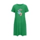 thumbnail image 5 of Camisón corto de talla grande para mujer, camisón de manga corta con estampado de pecho a la moda, camisón para mujer, 5 of 7