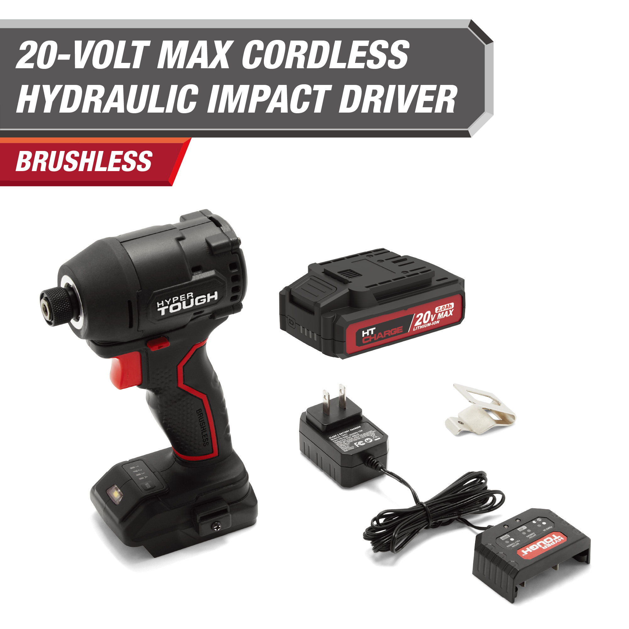 Hyper Tough 20V Brushless Hydraulic Impact Driver Kit