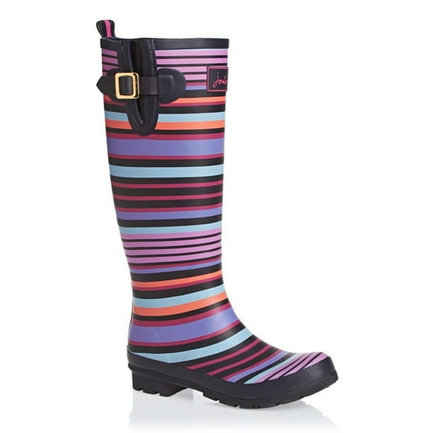 Joules - JOULES WELLY PRINT WOMEN'S TALL RAIN BOOTS MULTI STRIPE US 6 ...
