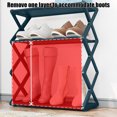 thumbnail image 4 of Zapatero, organizador de zapateros para el hogar, tipo X, multifuncional, con doble tubo de acero, para dormitorio, de plástico, 4 of 6