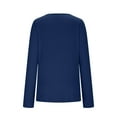 thumbnail image 5 of Ltctricy Crop Tops for Women Deep V Neck Long Sleeve Lace Trim Ruched Slim Basic T Shirts Going out Tee Blouses(Dark Blue,XX-Large), 5 of 6