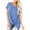 Blue, variant on Annhoo Going out Tops for Women Summer Trendy Knot Front Short Sleeve T Shirts Loose Casual Solid Crewneck Tunic