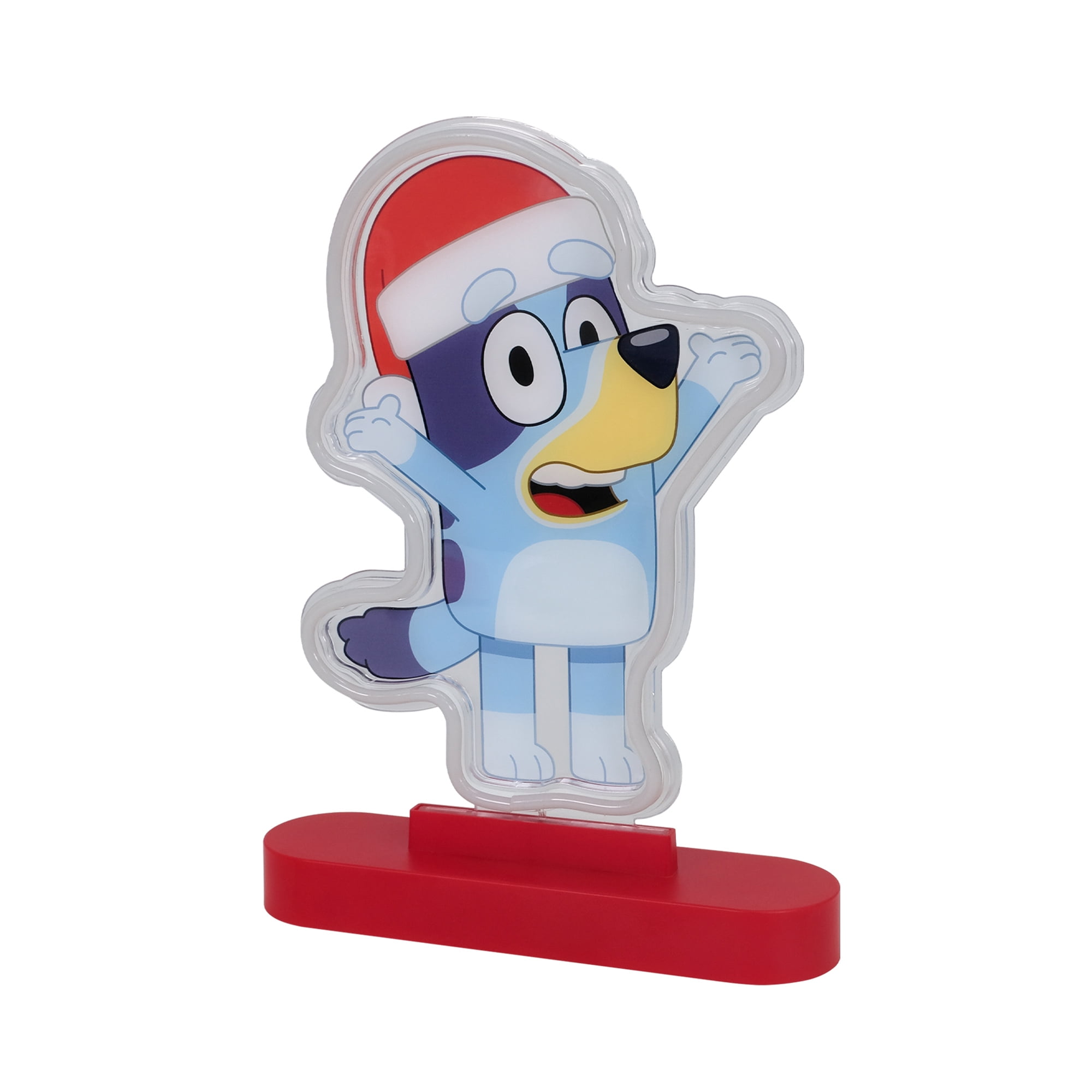 Bluey Neon Tabletop Light with Santa Hat