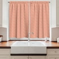 thumbnail image 2 of Ambesonne Retro Kitchen Curtains, Pastel Deformed Circles, 55"x45", Burnt Sienna Dark Peach, 2 of 3