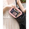 thumbnail image 4 of Set de bolsas de maquillaje FFpaw Clear Small & Large para mujer, color rosa, 4 of 8