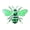 Green, variant on Tuscom Iron Butterfly Wall Hanging 7.7x5.3 Inch, Hand Painted Yellow Metal Garden Decoration for Courtyard Fence Patio Outdoor Weather Resistant Craft