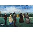 thumbnail image 2 of Manet, Edouard 24x17 Gold Ornate Wood Framed with Double Matting Museum Art Print Titled - The Croquet Party, 2 of 4