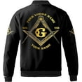 thumbnail image 3 of Lotusprinthandmade Personalized Freemason White Compass Symbol All-over Print Bomber Jacket Multicolor, 3 of 5