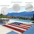 thumbnail image 4 of Fsddascl Navy Blue American Flag Outdoor Rug for Patio/Deck/Porch, Non-Slip Large Area Rug 5 x 8 Ft, Red US Flag Wooden Vintage Indoor Outdoor Rugs Washable Area Rugs, Reversible Camping Rug Carpet, 4 of 5