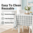Blue Checkered Tablecloth Rectangle Tables Plaid Gingham Table Clothton ...