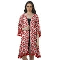 thumbnail image 1 of Moomaya Moss Georgette Printed Shrug Beach Cloth 3/4 Sleeve Cardigans For Women, 1 of 6