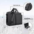 thumbnail image 3 of Solo New York Briefcase, Gray, Black, 12.5" x 17" x 5", 3 of 3