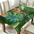 thumbnail image 4 of Tropical Palm Leaves Rectangle Tablecloth, Dust Proof Anti Wrinkle Wipeable Table Cloth Tabletop foration of Dinner Kitchen Wedding Holiday Party 60"x120" Decor Gift, 4 of 7