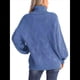 thumbnail image 4 of Suéter de Cuello Alto, Larga, Estilo Globo, Liso, para Mujer, para Invierno y Otoño. Azul S, 4 of 6