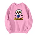 thumbnail image 3 of Men Halloween Sweatshirt Cute Ghost Graphic Casual Long Sleeve Spooky Pullover Sweatshirt Fall Winter Fashion Comfy Tshirts Pink M, 3 of 5