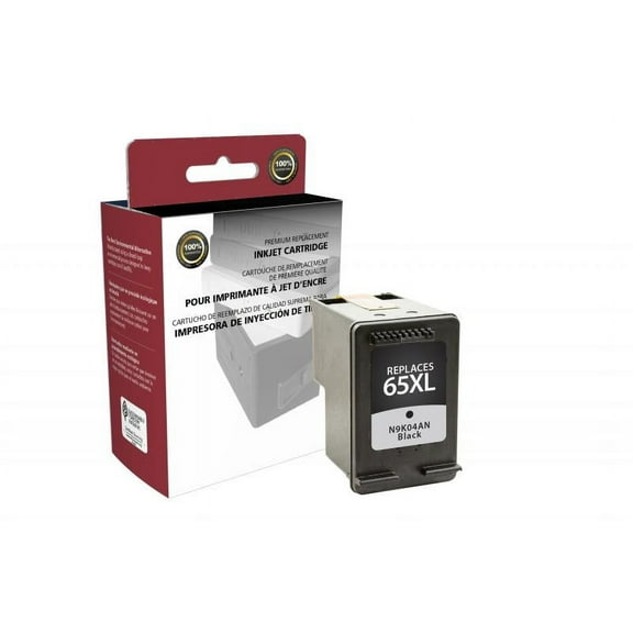 Remanufactured Clover Imaging High Yield Black Ink Cartridge for HP 65XL (N9K04AN), HP AMP All-In-One 100; DeskJet All-In-One 2622, 2624, 2652, 2655, 3720, 3721, 3722, 3730, 3732, 3733, 3735, 3750, 3752, 3755, 3758, 3760, 3762, 3764; ENVY All-In-One 5055 (HP 65XL), Inkjet Cartridge, Black (High Yield)