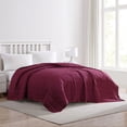 thumbnail image 3 of Beatrice Home Fashions, Down Alt Blanket with Satin Trim, King, Cabernet, 3 of 6