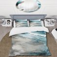 thumbnail image 2 of Designart "Waves Along the Coast IV" Modern Landscape Beach Bedding Covert Set - Modern Beach Grey Landscapes Bed Set With 2 Shams, 2 of 6