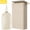 Beige, variant on Norcho 65L Slim Laundry Hamper with Lid, Narrow Collapsible Laundry Basket with Removable Bag and Bamboo Handles, Dark Gray