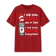 thumbnail image 3 of T Shirts for Women Graphic Print Summer Tees Casual Short Sleeve Crew Neck Basic Oversized Tops, 3 of 3